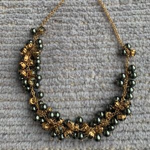 JCrew faux pearl and rhinestone necklace